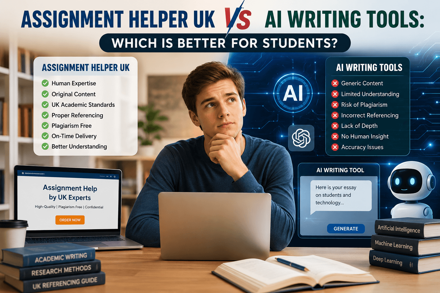 Assignment Helper UK vs AI Writing Tools: A Comprehensive UK Student Guide to Choosing the Best Option